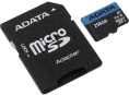 Карта памяти microSDXC UHS-I U1 A-Data Premier 256 ГБ, 100 МБ/с, 10X, Class 10, AUSDX256GUICL10A1-RA1,  1 шт., переходник SD