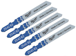 Полотно для лобзика Milwaukee T118A 55мм 5шт 4932254063 подходит для резки очень тонкого листового материала, шаг зубьев 0.7мм, режущая способность: сталь, цветные металлы 1.5-4мм