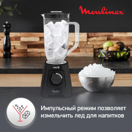 Блендер Moulinex Blendforce LM458810,  стационарный,  черный