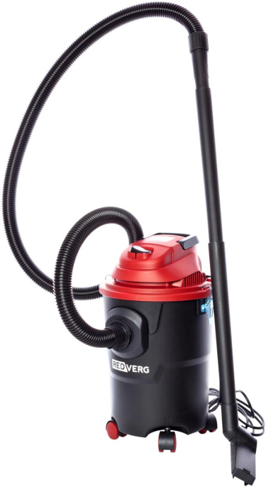 Строительный пылесос RedVerg RD-VC1000-15P 1200Вт уборка: сухая/сбор воды черный