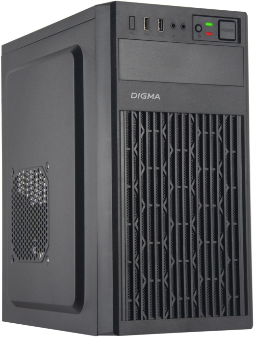 Корпус mATX Digma DCC-MN302, Mini-Tower, без БП,  черный