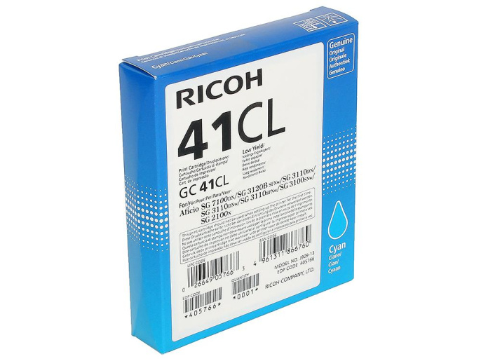 405766 - Картридж для гелевого принтера GC41CL голубой для Ricoh Aficio SG2100N/3110DN/DNw (600стр)