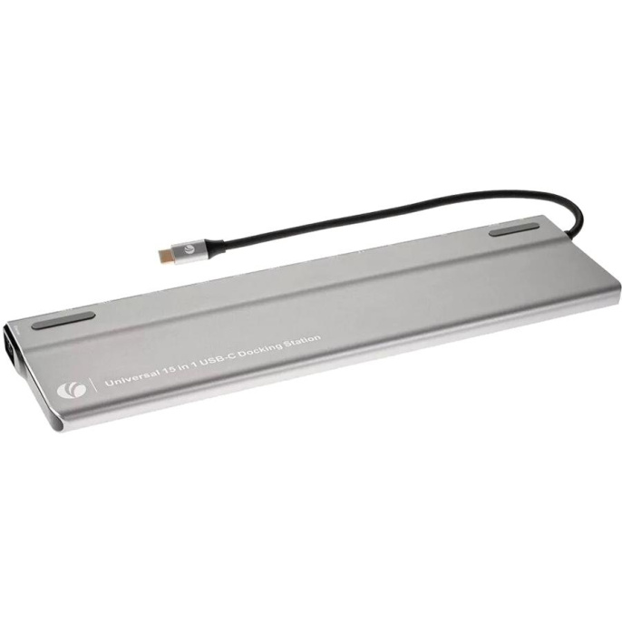 Док-станция USB-C VCOM CU4703 USB-C - HDMI F +DSub 15F +DP F +SD/microSD CR+3xUSB3.0+2xUSB2.0+2xUSB-C+RJ45+audio