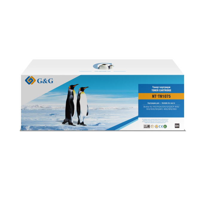 Картридж лазерный G&G NT-TN1075 черный 1000стр. для Brother HL-1110/1112A/1210/DCP-1510/1512/1610/MFC-1810/1910