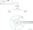 Настенный кронштейн для проектора OnKron K3D белый