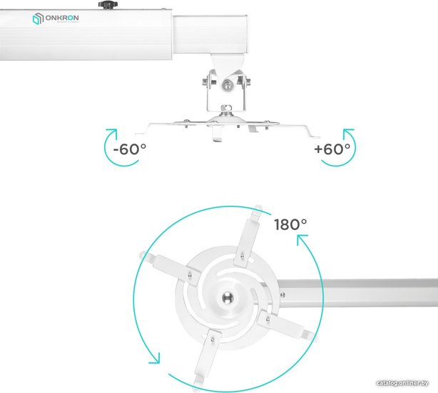 Настенный кронштейн для проектора OnKron K3D белый