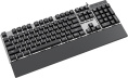 Клавиатура HAFF Gravix (KBD-GK150) (мембранная, проводная: USB, алюминиевая панель, подставка под запястье, RGB- подсветка, 1.6 м плетеный кабель, цвет: серебристый)