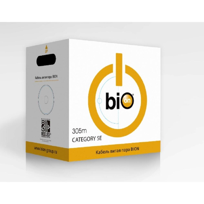 Кабель витая пара Bion BCL-F5451-301 F/UTP, кат.5e, 4x2x0,51мм AWG 24, CCA, одножильный, PE, для внешней прокладки, 305м, черный