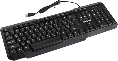 Клавиатура ExeGate Professional Standard LY-404 (USB, полноразмерная, влагозащищенная, 104кл., Enter большой, длина кабеля 1,35м, черная, Color box) EX264084RUS