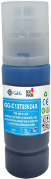 Чернила G&G GG-C13T03V24A 101C, для Epson, 70мл, голубой