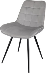 Стул для дома Бюрократ CH-K2 св.серый Holland 09 металл черный на ножках CH-K2_1/HL09