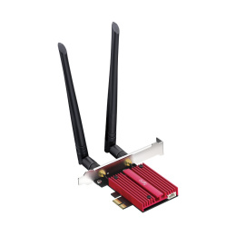 Адаптер беспроводной связи Wi-Fi CUDY BE9300 7 PCI Express Adapter 7 Bluetooth 5.4 PCI Express Adapter with Heatsink, Intel BE200 module, Tri-band 2T2R, 5.8Gbps@6Ghz+2.8Gbps@5GHz + 688Mbps@2.4GHz, 802.11be/ax/ac/a/b/g/n, Magnetized antenna base, 2 high