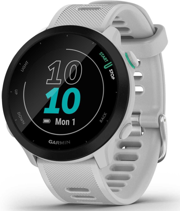 Смарт-часы Garmin Forerunner 55,  42мм,  1.04",  белый [010-02562-11]