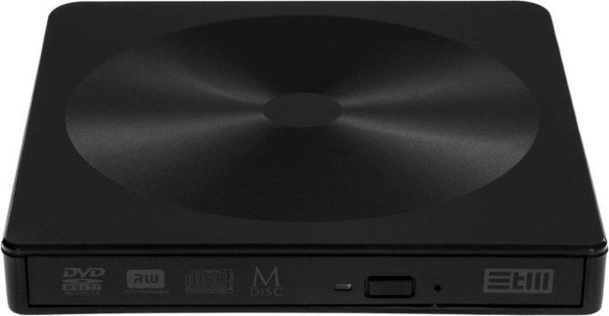 Внешний оптический DVD привод DVD-RW ext. Black Slim Ret USB3.0+TYPE-C (STM DVD28-EM/B)