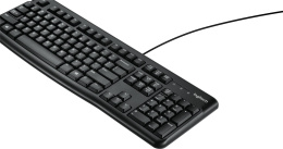 Клавиатура Logitech K120, проводная, USB, мембранная, заводское нанесение кириллицы, черный [920-002522]