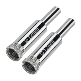 Коронка алмазная по керамограниту и керамике 12 мм / 2шт.  Diamond Industrial DIDCSC012