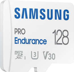 Карта памяти microSDXC UHS-I U3 Samsung PRO Endurance 128 ГБ, 100 МБ/с, Class 10, MB-MJ128KA,  1 шт., переходник SD