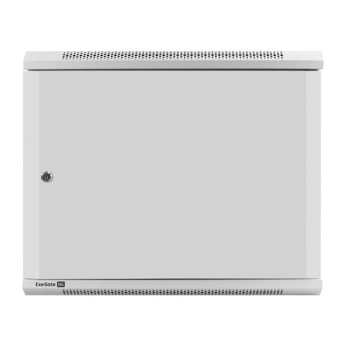 Шкаф телекоммуникационный 19" настенный 9U ExeGate EC-WM-9U.450.M.GREY (19”, 9U, 600x450x500mm (ШхГхВ), передняя дверь металл, съемные боковые панели, пыле- и влагозащита IP23, светло-серый RAL 7035) EX298613RUS