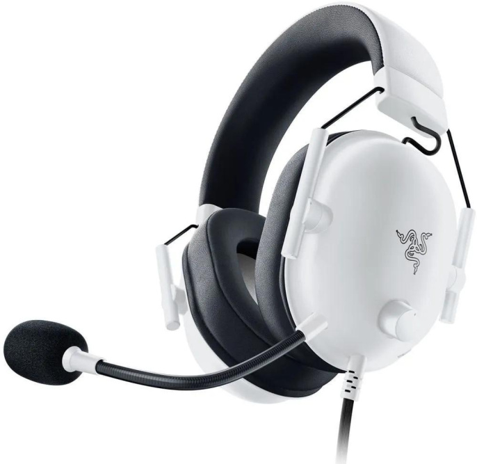 Гарнитура игровая Razer Blackshark V2 X,  для компьютера, мониторные,  проводные, белый  / черный [rz04-03240700-r3m1]