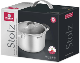 Кастрюля 2.3л Rondell Stolz RDS-1752, нержавеющая сталь, с крышкой