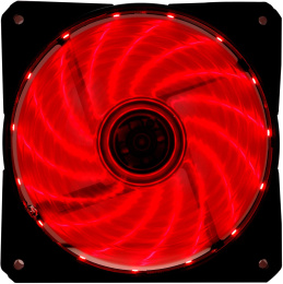 Вентилятор Digma DFAN-LED-RED 120мм, 3-pin, от БП:4-pin (Molex), 1200об/мин, 23 дБ, RGB, черный, Ret
