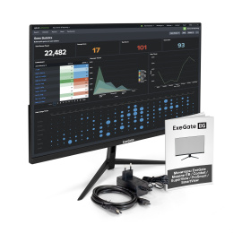Монитор с аудио 21.5" 100 Гц ExeGate SmartView EP2207TA IPS LED Grade A+, FHD, 1920x1080@100Hz, 16:9, 250cd/m2, 1000:1, 178°/178°, 3-5ms, Speakers, D-Sub, HDMI 2.0, EX300418RUS