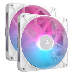 Кулер для корпуса Case Cooler Corsair iCUE LINK RX140 RGB 140x140x25mm, 4-pin PWM, RGB, 94.7CFM, 36dBA, 1700RPM, White, 2pcs CO-9051024-WW
