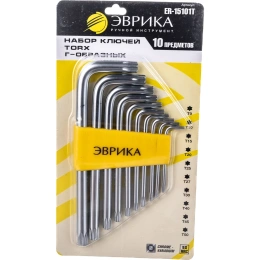 Набор ключей TORX Г-образных Эврика T9-T50 10 предметов ER-15101T 470970