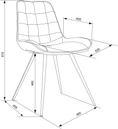 Стул для дома Бюрократ CH-K2 бежевый Holland 06 металл черный на ножках CH-K2_1/HL07