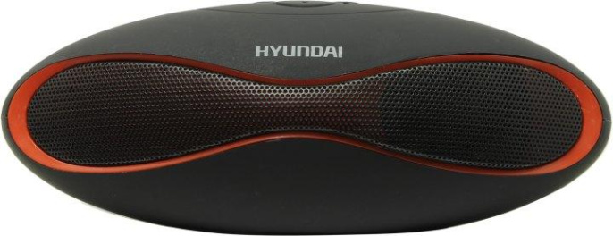 Колонка порт. Hyundai H-PAC100 черный 3W 1.0 BT/3.5Jack/USB