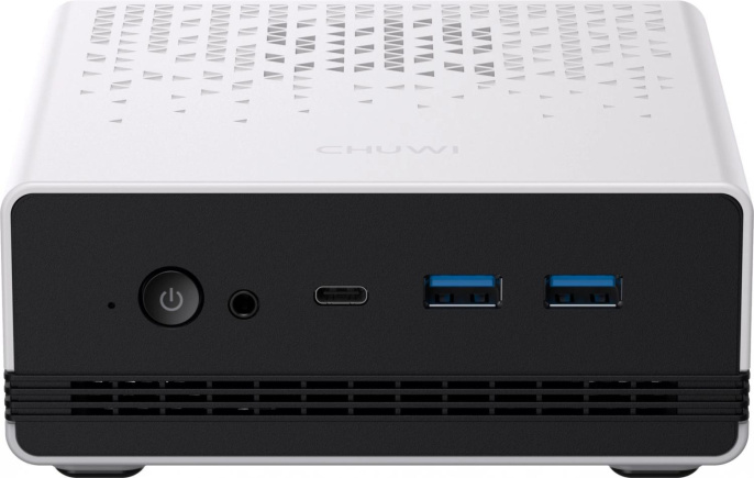 ПК Мини Chuwi UBox Ryzen 5 6600H 3.3 16Gb SSD512Gb 660M Windows 11 Pro 2x2.5GbitEth WiFi BT 90W белый/черный