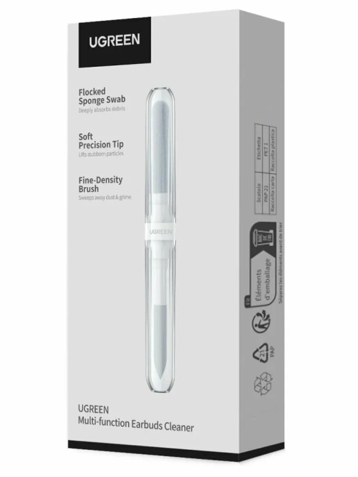Многофункциональная ручка для чистки наушников UGREEN CP01 (55292) Multifunction Earbuds Cleaning Pen. Цвет: серый