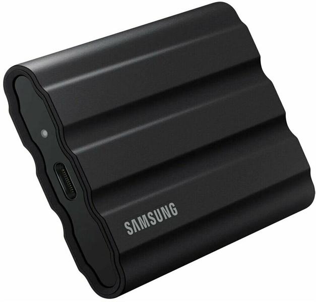 2ТБ Внешний диск SSD Samsung T7 Shield, USB-C, запись - 1000МБ/с, чтение - 1050МБ/с, черный [mu-pe2t0s/ww]