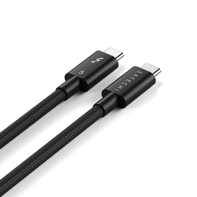 Кабель Satechi 240W Thunderbolt 5 Pro USB-C - USB-C Cable. Длина: 1м. Цвет: черный (ST-YTB5100K)