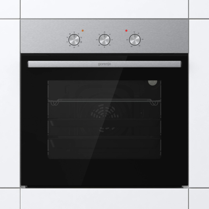 Духовой шкаф электрический Gorenje BO6727E03NX,  73л,  дверца с 2 стеклами,  черный