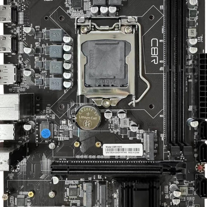 CBR H510 { Chipset 470, Socket 1200, 2*DDR4, mATX, DP+2*HDMI, 1*PCIEx16,1*PCIEx1,2*M.2 NVME,SATA , 3*SATA3, 2*USB 2.0 + 4*USB3.0, LAN 1Gb}