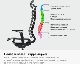 Кресло руководителя МЕТТА Equalizer L2-47D, экокожа, до 150кг, синхромеханизм, регулируемые 5D подлокотники,  черный