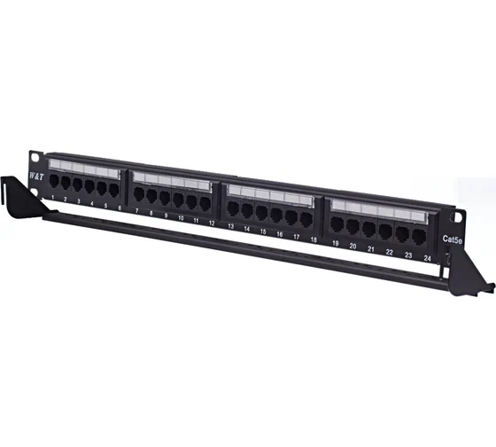 Патч-панель 19", 24 порта RJ-45, кат.5e, Krone IDC, 1U WT-2178A-KR