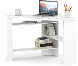 Стол компьютерный Сокол КСТ-02, ЛДСП, белый