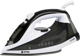 Утюг Vitek VT-1267,  с паровым ударом,  2200Вт,  черный и белый