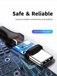 Кабель CABLETIME CA32H (CT-C160-U32(3A)-CMAM1-B1) 1 м, 3A ПВХ USB-A2.0 на USB-C, черный