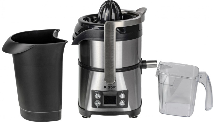 Кухонный комбайн KitFort КТ-1395,  серебристый/черный