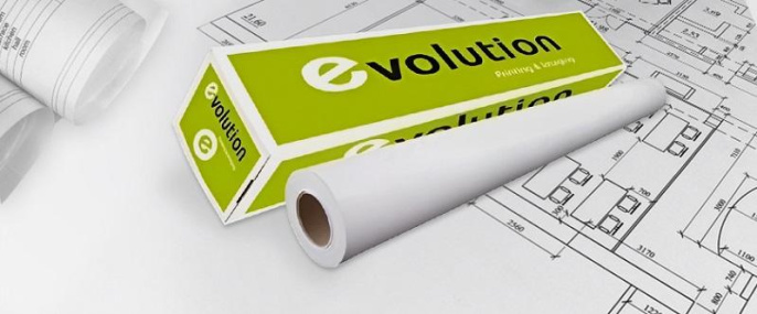 Бумага Evolution PPC DRAFT Paper 75gr A2 0.420x150 м аналог 450L90237M кратно 2 шт 2104505