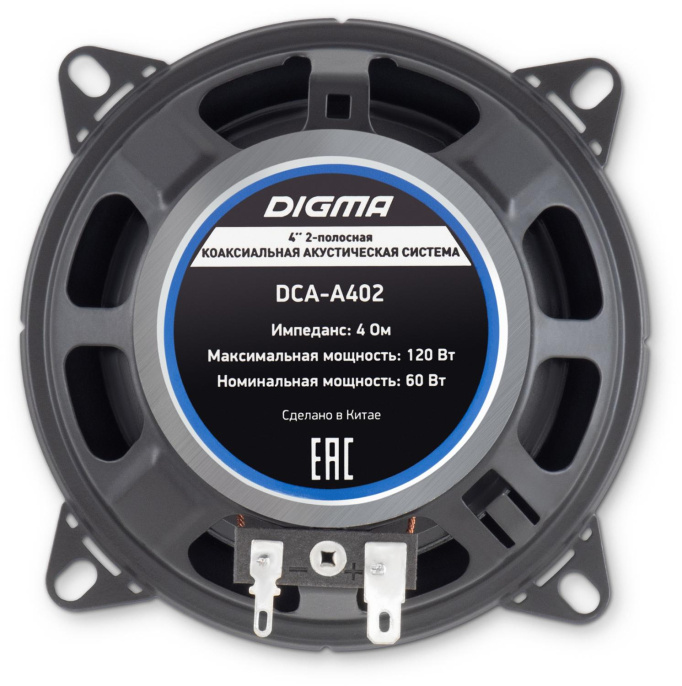Колонки автомобильные DIGMA DCA-A402,  10 см (4 дюйм.),  комплект 2 шт.