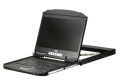 KVM консоль ATEN 18.5" Ultra Short Depth Single Rail WideScreen LCD Console USB,VGA, 1366x768 CL3100NX-ATA-RG