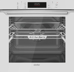 Духовой шкаф электрический Simfer B6EC68025,  80л,  дверца с 3 стеклами,  белый