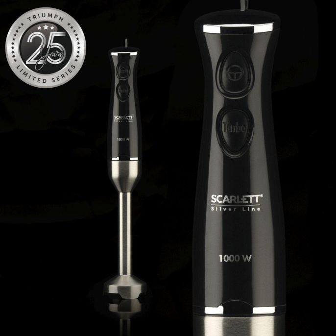 Блендер Scarlett Silver Line SC-HB42F73,  погружной,  черный