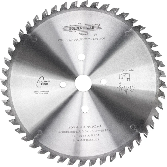 Диск пильный HW подрезной (300x30x4.3-5.5/3.5 мм; Z48; KO-WZ) Golden Eagle TL26036