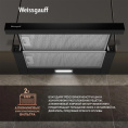 Вытяжка встраиваемая Weissgauff TEL 600 Glass черный управление: кулисные переключатели 1 мотор