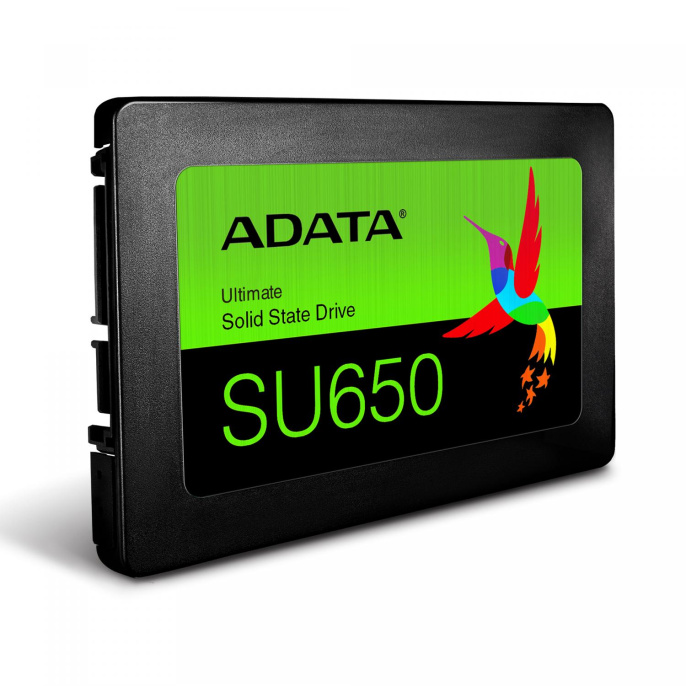 Твердотельный накопитель/ ADATA SSD Ultimate SU650, 240GB, 2.5" 7mm, SATA3, 3D TLC, R/W 520/450MB/s, IOPs 40 000/75 000, TBW 140, DWPD 0.5 3 года (ASU650SS-240GT-R)